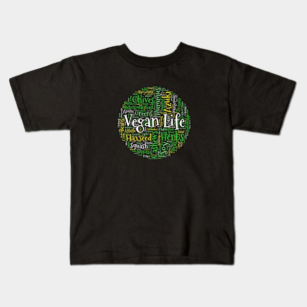 Vegan Shirt, Veganism, Vegan, Vegan Gift, Vegan Tshirt, Vegan T-Shirt, Vegan Vibes, Vegan Gift Shirt, Cute Vegan Tshirt, Vegetarian, Gluten Free, Vegan Fan, Green Kids T-Shirt by SecondActTees